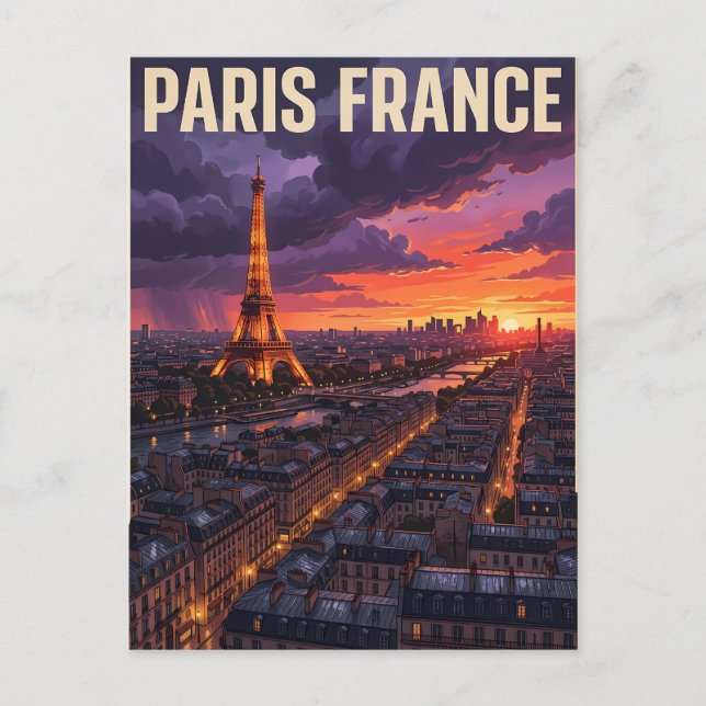 Paris France Travel  Postcard (Front)