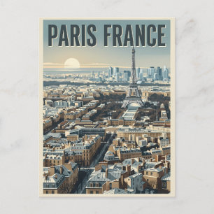 Paris France Travel Postcard