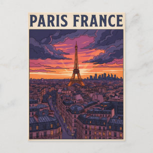 Paris France Travel Postcard