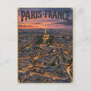 Paris France Travel Postcard