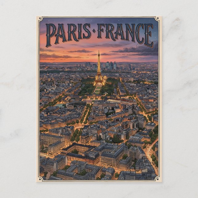 Paris France Travel  Postcard (Front)
