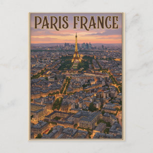 Paris France Travel Postcard