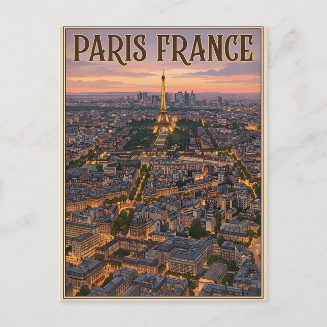 Paris France Travel  Postcard (Front)