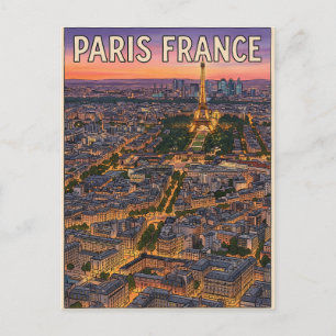 Paris France Travel Postcard