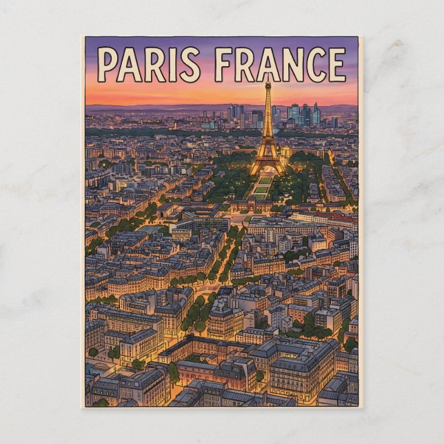 Paris France Travel  Postcard (Front)