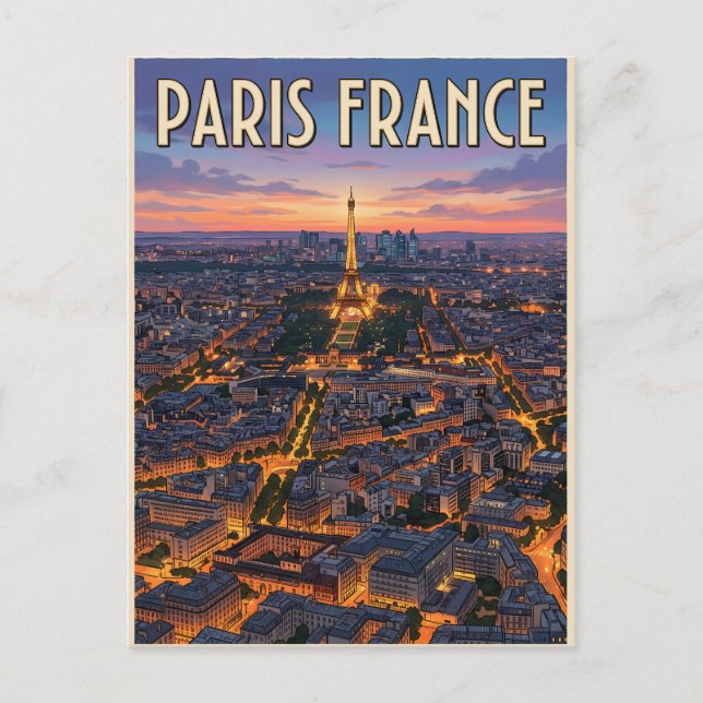 Paris France Travel  Postcard (Front)