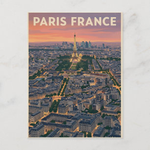Paris France Travel Postcard