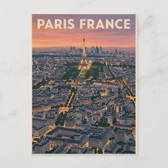 Paris France Travel  Postcard (Front)
