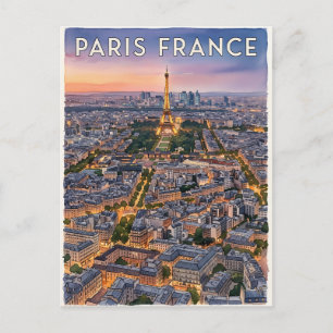 Paris France Travel Postcard