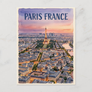 Paris France Travel Postcard