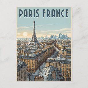 Paris France Travel Postcard