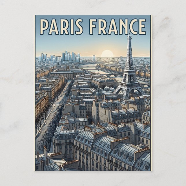 Paris France Travel  Postcard (Front)