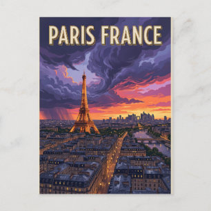 Paris France Travel Postcard