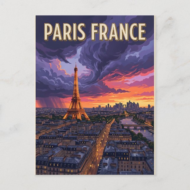Paris France Travel  Postcard (Front)