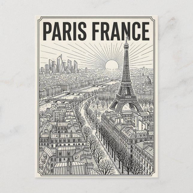Paris France Travel  Postcard (Front)