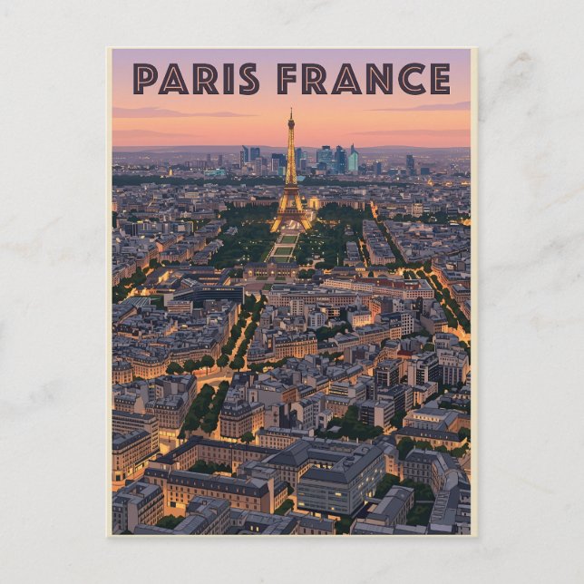 Paris France Travel  Postcard (Front)