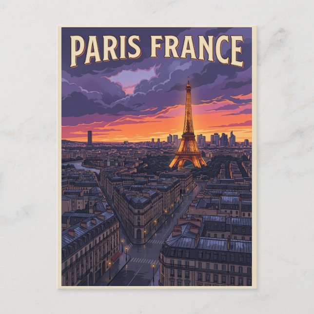 Paris France Travel  Postcard (Front)