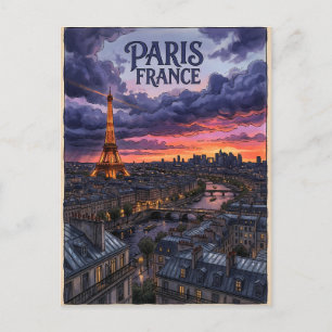 Paris France Travel Postcard