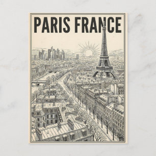 Paris France Travel Postcard