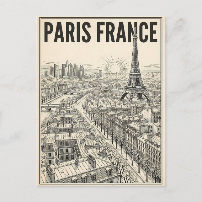 Paris France Travel  Postcard (Front)