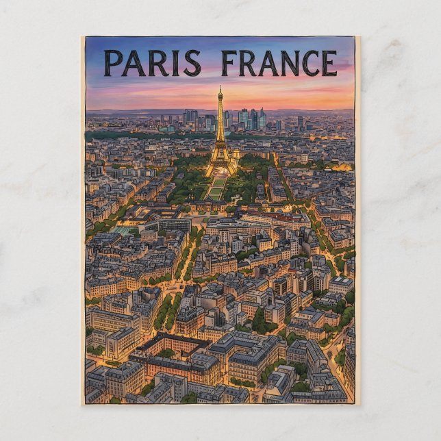 Paris France Travel  Postcard (Front)