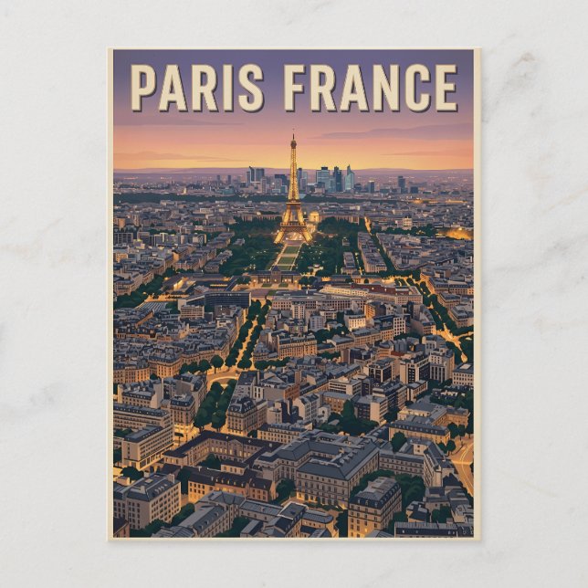 Paris France Travel  Postcard (Front)