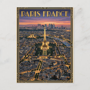 Paris France Travel Postcard