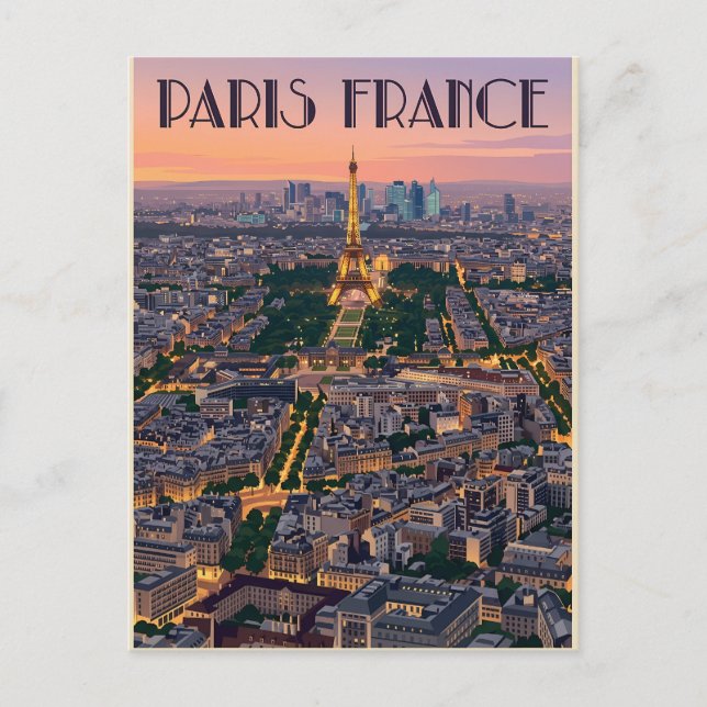 Paris France Travel  Postcard (Front)