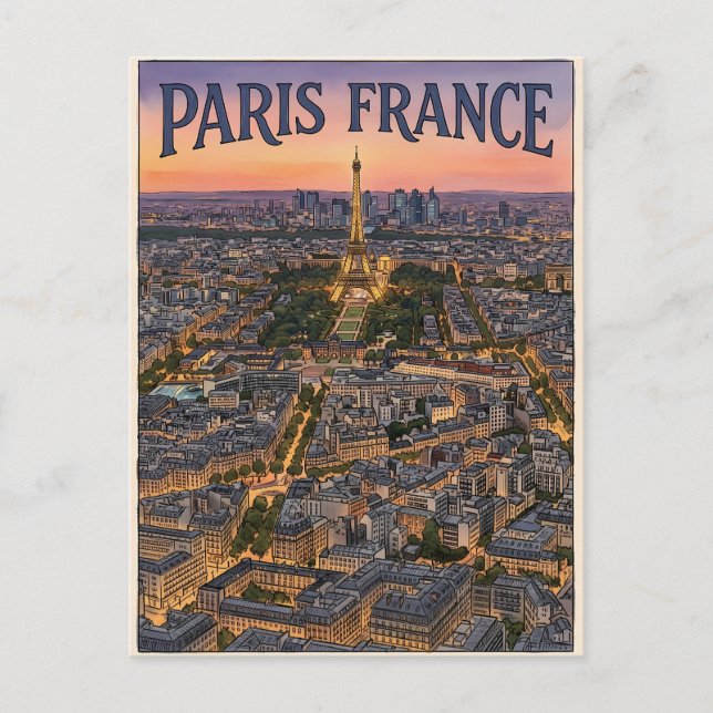Paris France Travel  Postcard (Front)