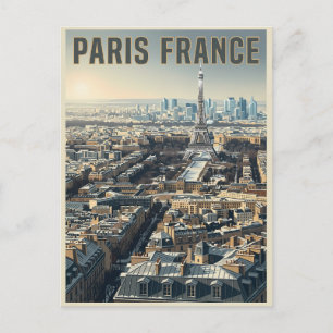 Paris France Travel Postcard