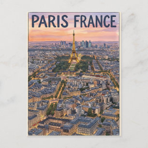 Paris France Travel Postcard