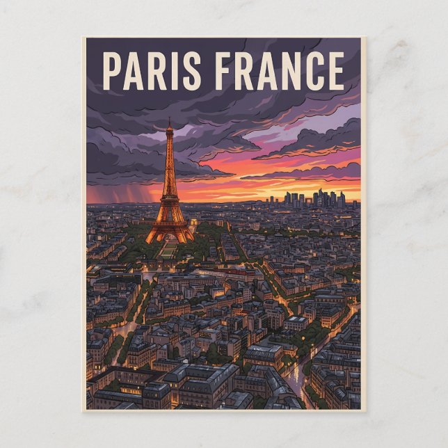 Paris France Travel  Postcard (Front)