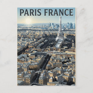 Paris France Travel Postcard