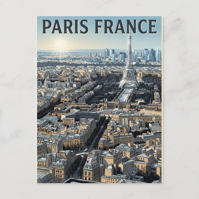 Paris France Travel  Postcard (Front)
