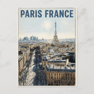 Paris France Travel Postcard