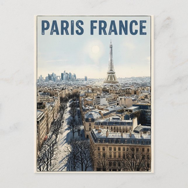Paris France Travel  Postcard (Front)