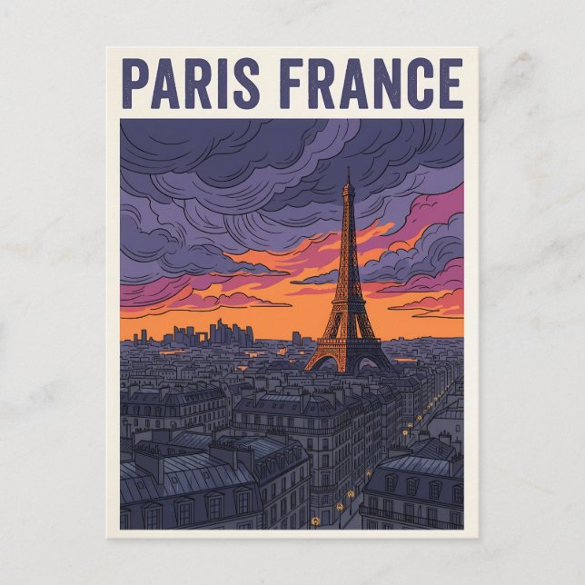 Paris France Travel  Postcard (Front)
