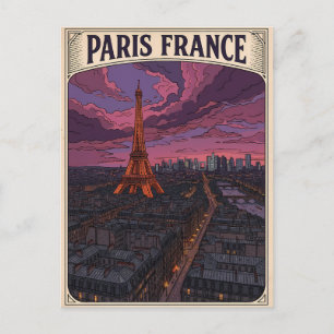 Paris France Travel Postcard