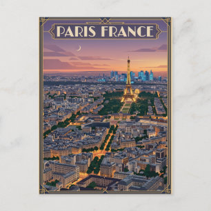 Paris France Travel Postcard