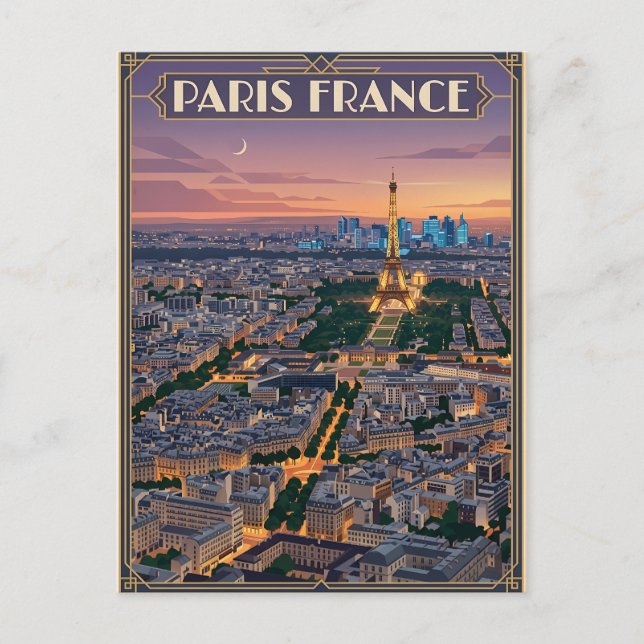 Paris France Travel  Postcard (Front)