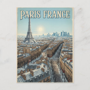 Paris France Travel Postcard