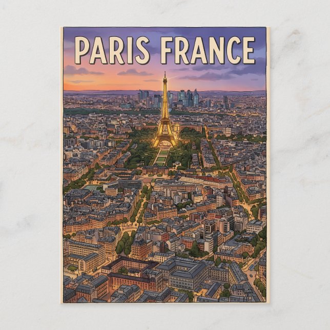 Paris France Travel  Postcard (Front)