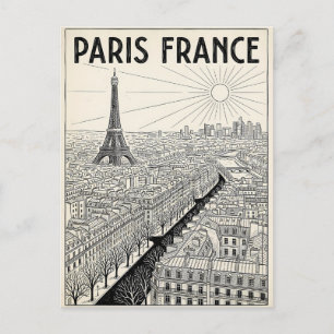 Paris France Travel Postcard