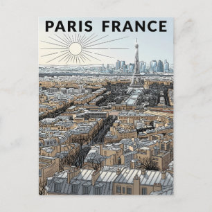 Paris France Travel Postcard
