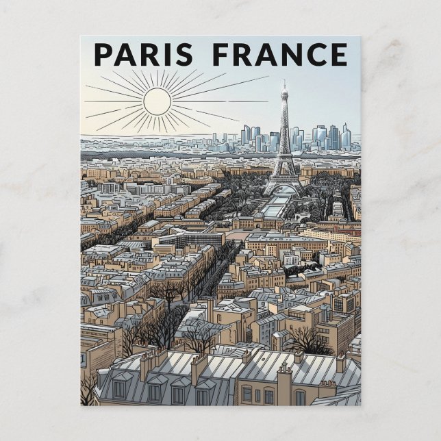 Paris France Travel  Postcard (Front)