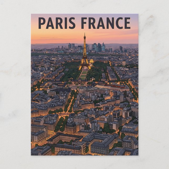 Paris France Travel  Postcard (Front)