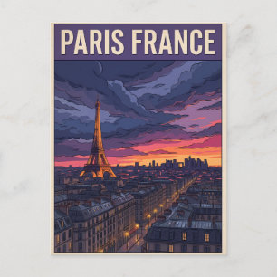 Paris France Travel Postcard