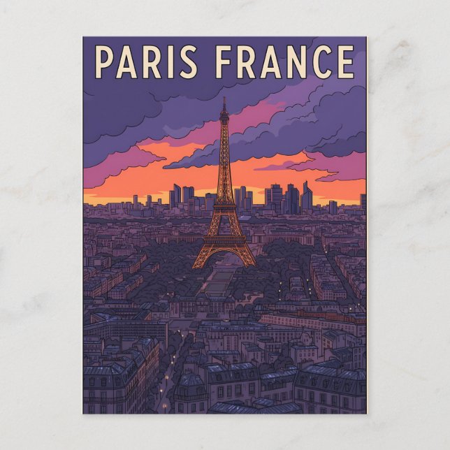 Paris France Travel  Postcard (Front)