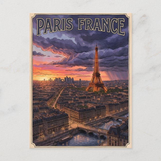 Paris France Travel  Postcard (Front)