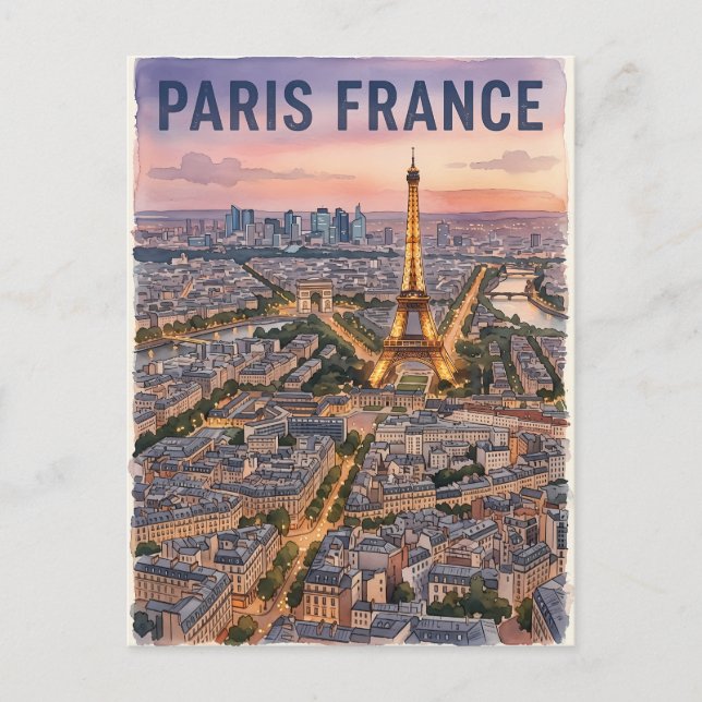 Paris France Travel  Postcard (Front)